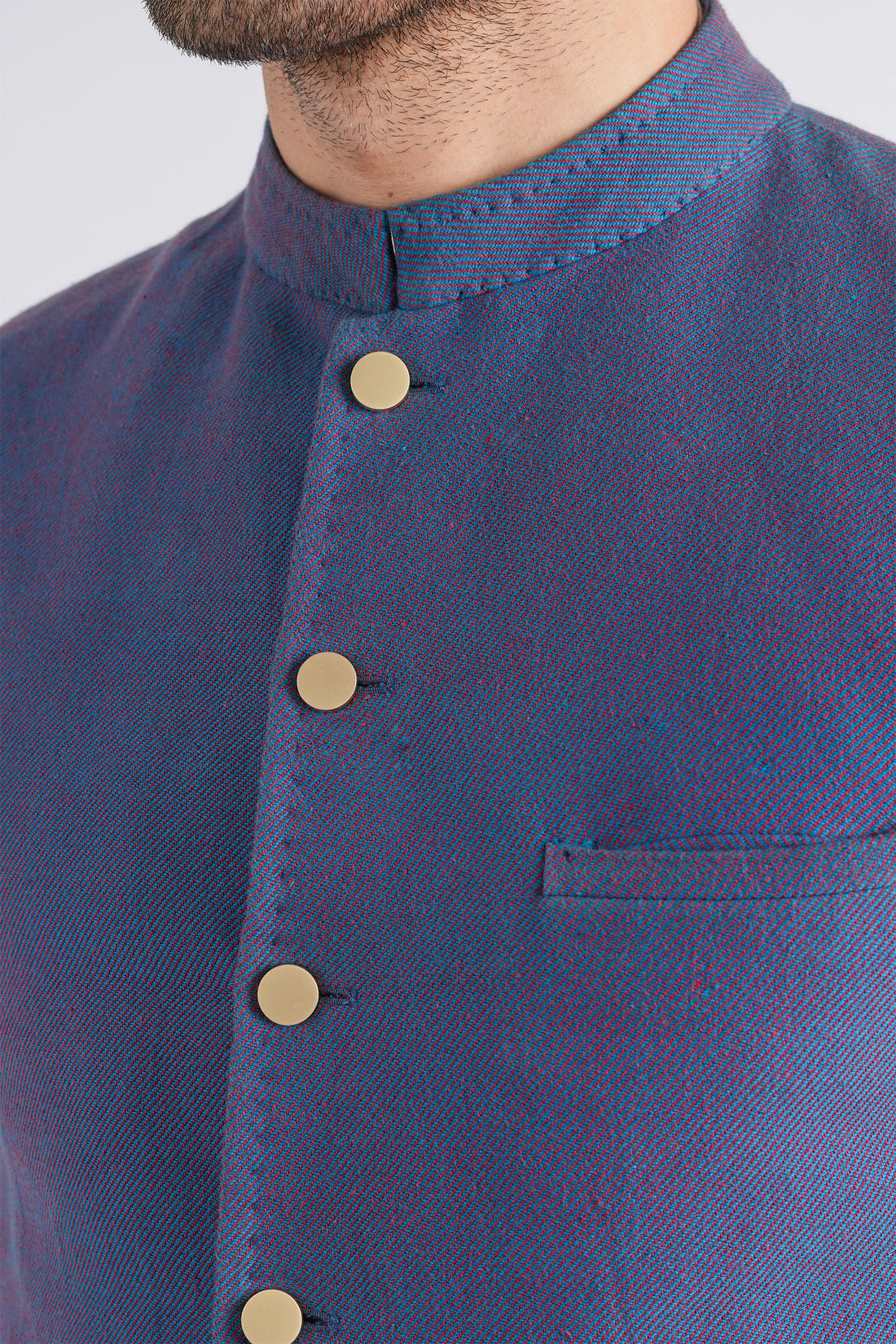 Khaddar-Waistcoat-Ferozi