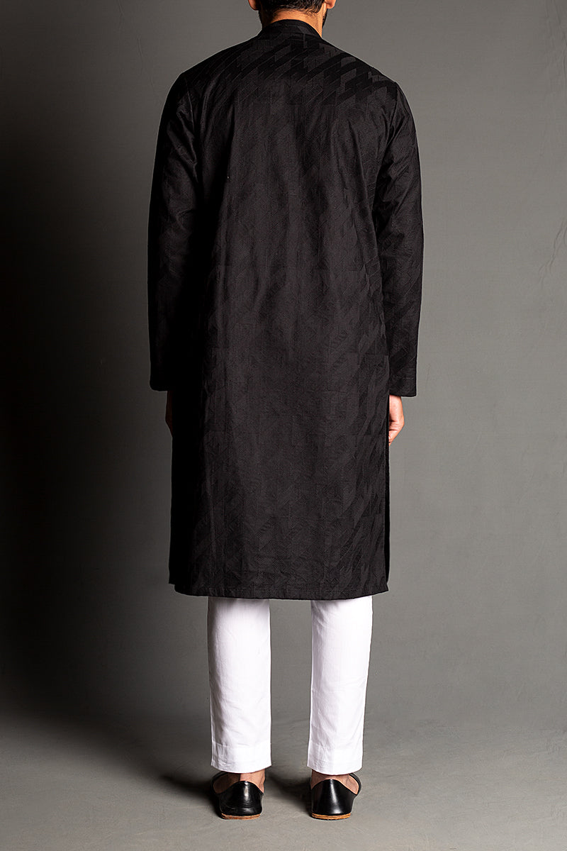 EMBROIDERED-KURTA-BLACK