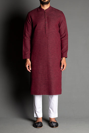 HANDMADE-KURTA-MAROON