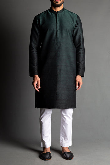 EMBROIDERED-KURTA-BMR 745-BLCK-GRN