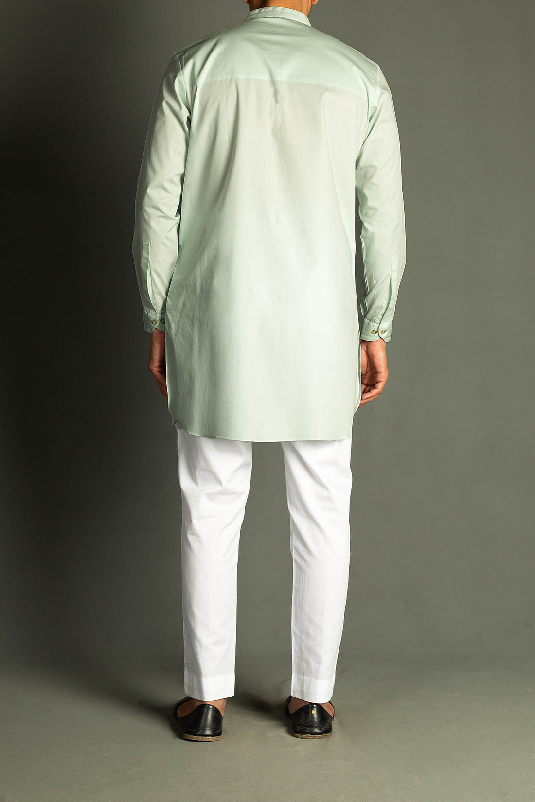 TWIN BAND KURTA-TEAL-PEAR-GRN
