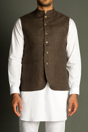 LINEN-WAISTCOAT-BROWN