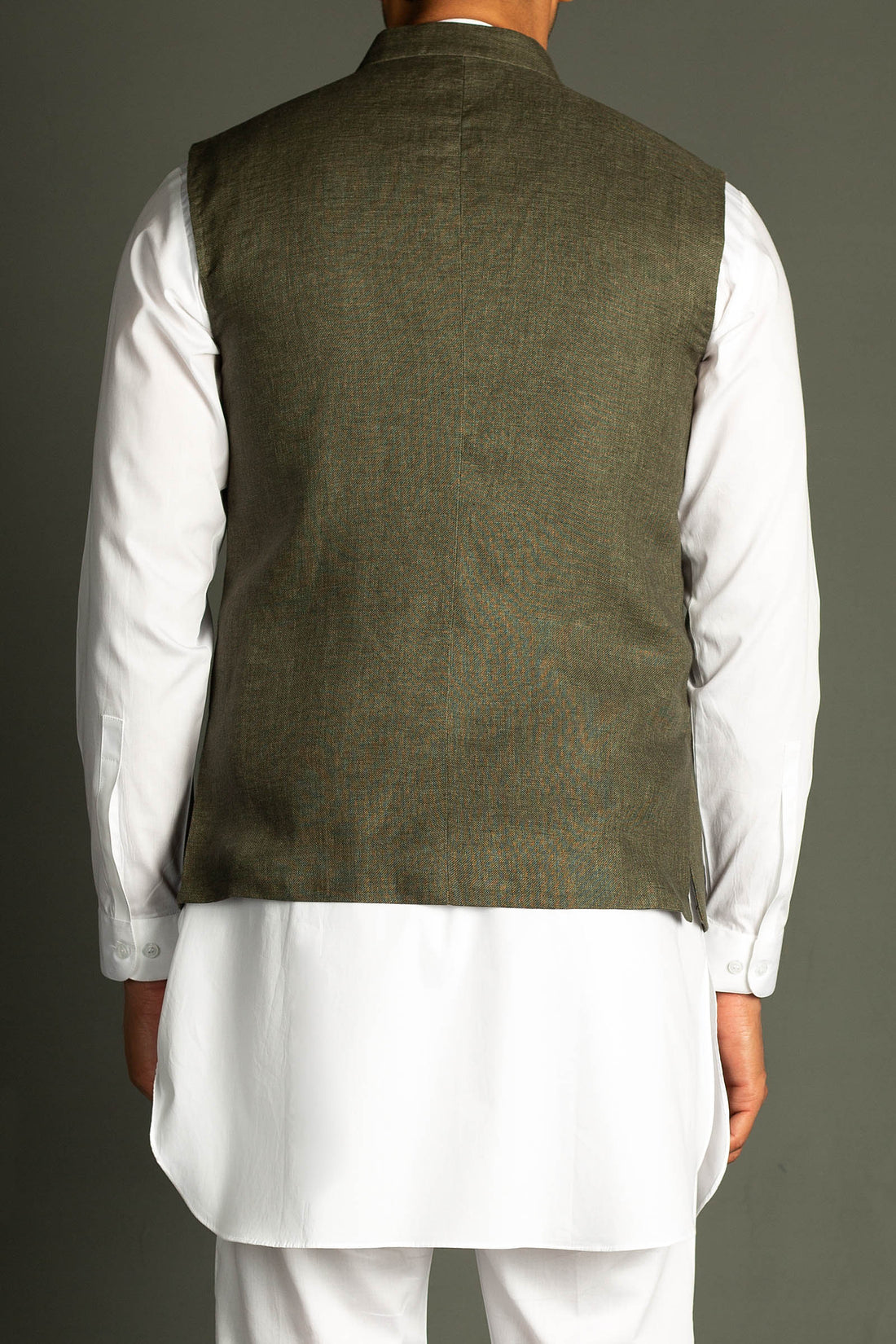 LINEN-WAISTCOAT-GREEN