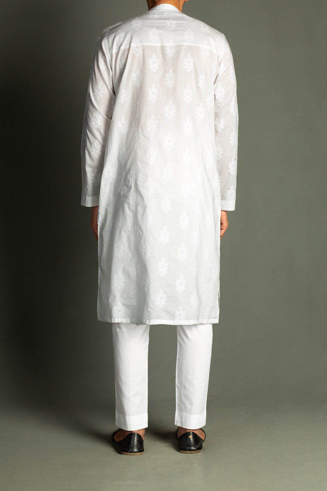 EMBROIDED-KURTA-WHITE