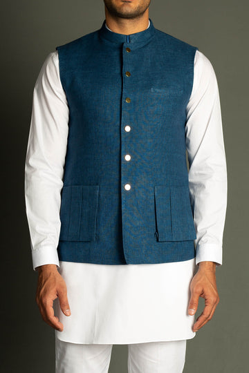 LINEN-WAISTCOAT-BLUE