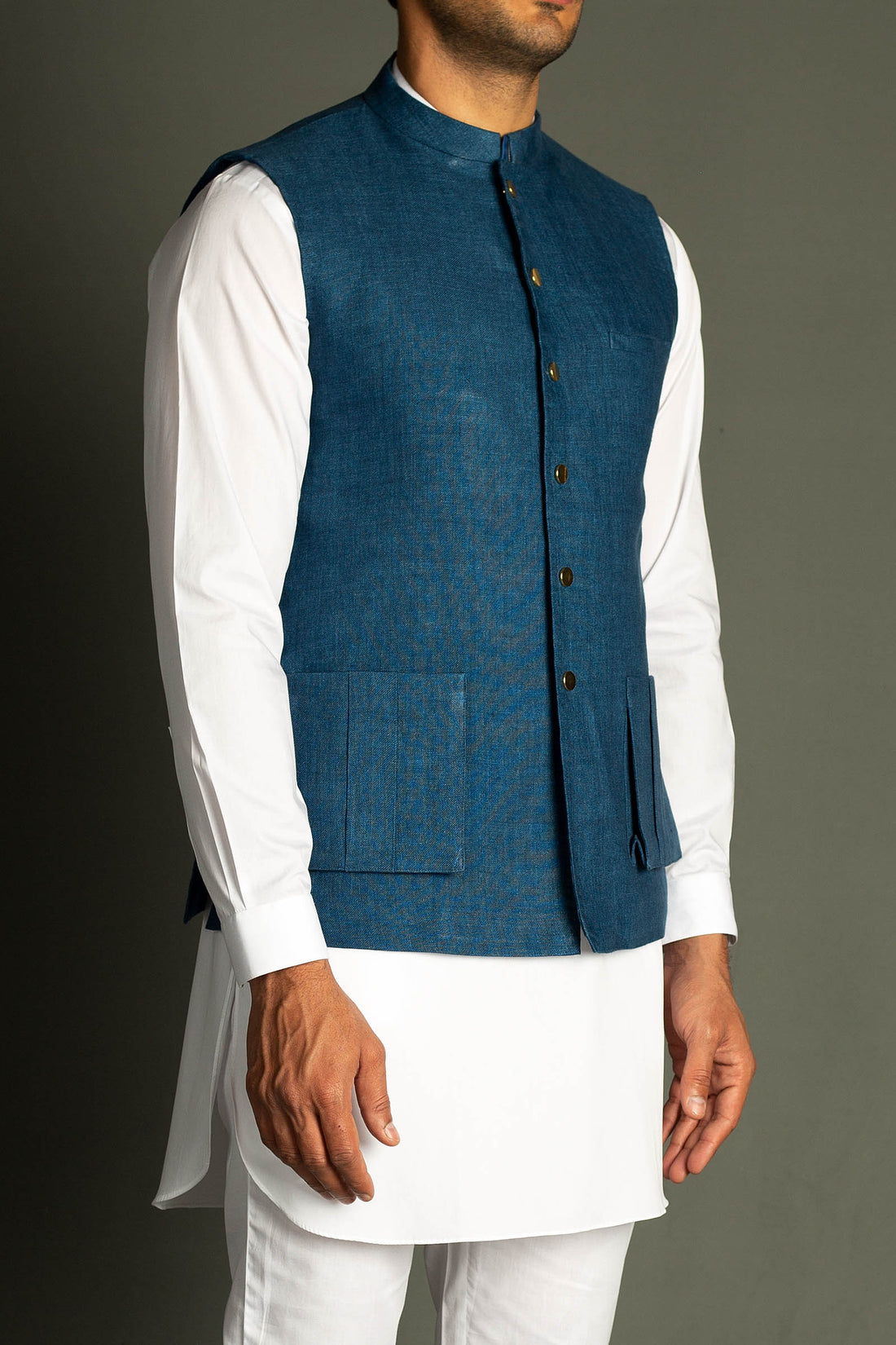 LINEN-WAISTCOAT-BLUE