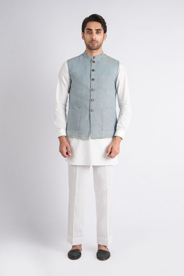 Denim-Waistcoat-L-Blue