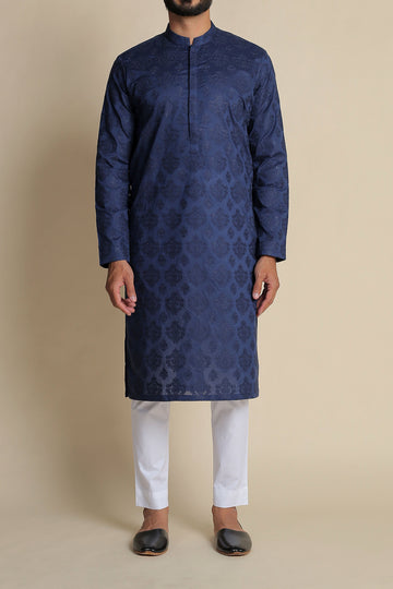 EMBROIDERED-KURTA-MN-BLUE