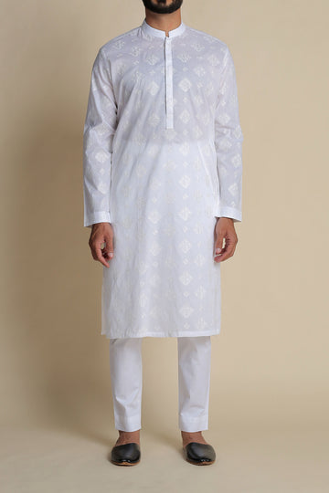 EMBROIDERED-KURTA-WHITE