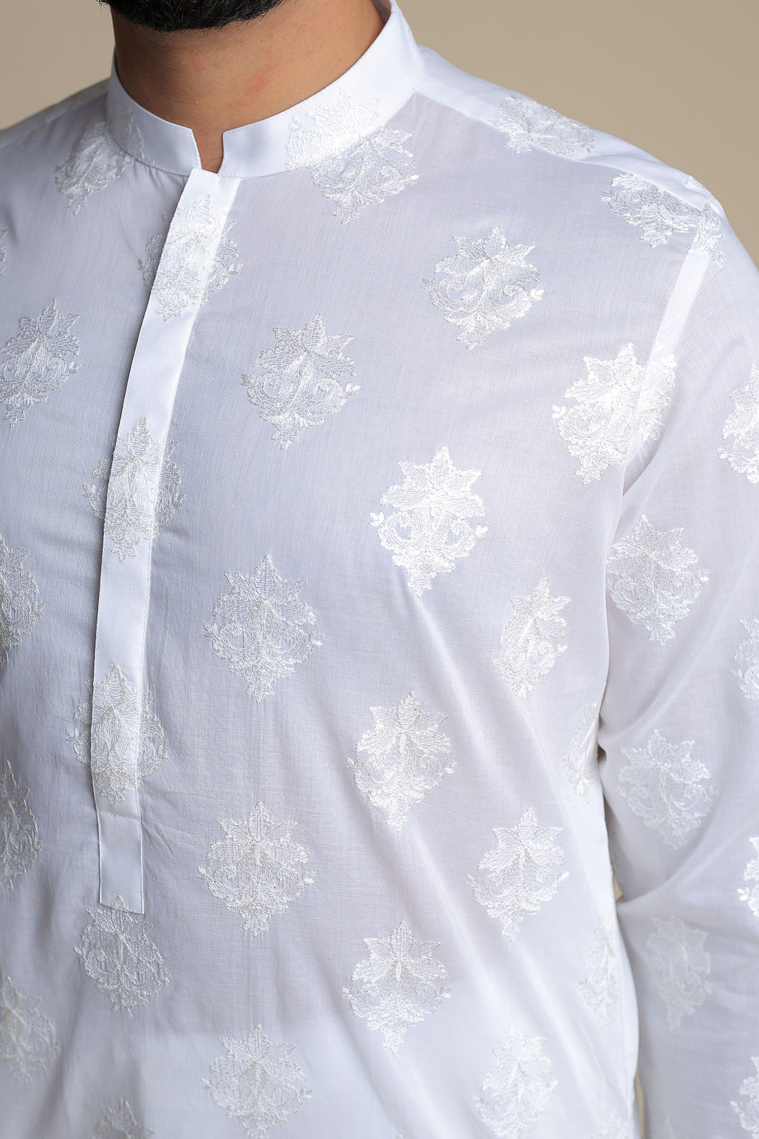 EMBROIDERED-KURTA-WHITE