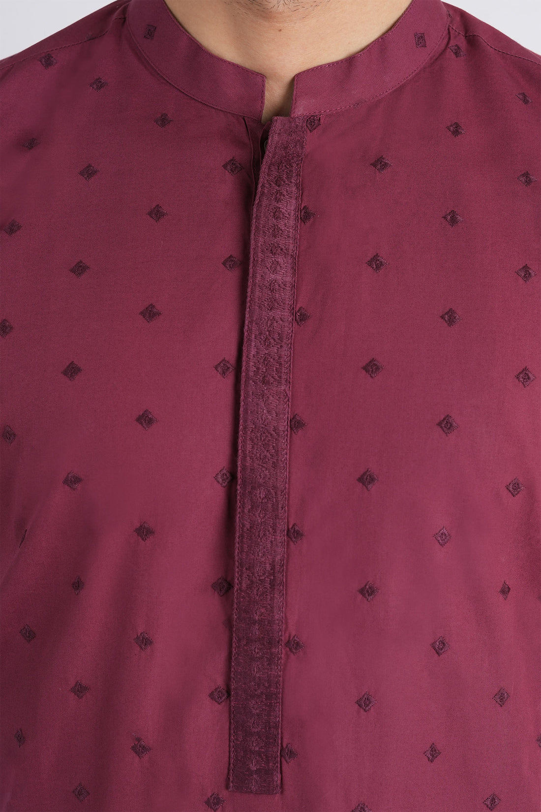 Embroidered-Kurta-Maroon