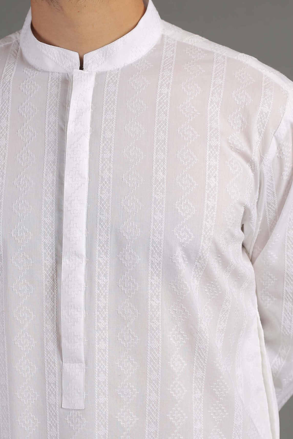 Embroidered Kurta White