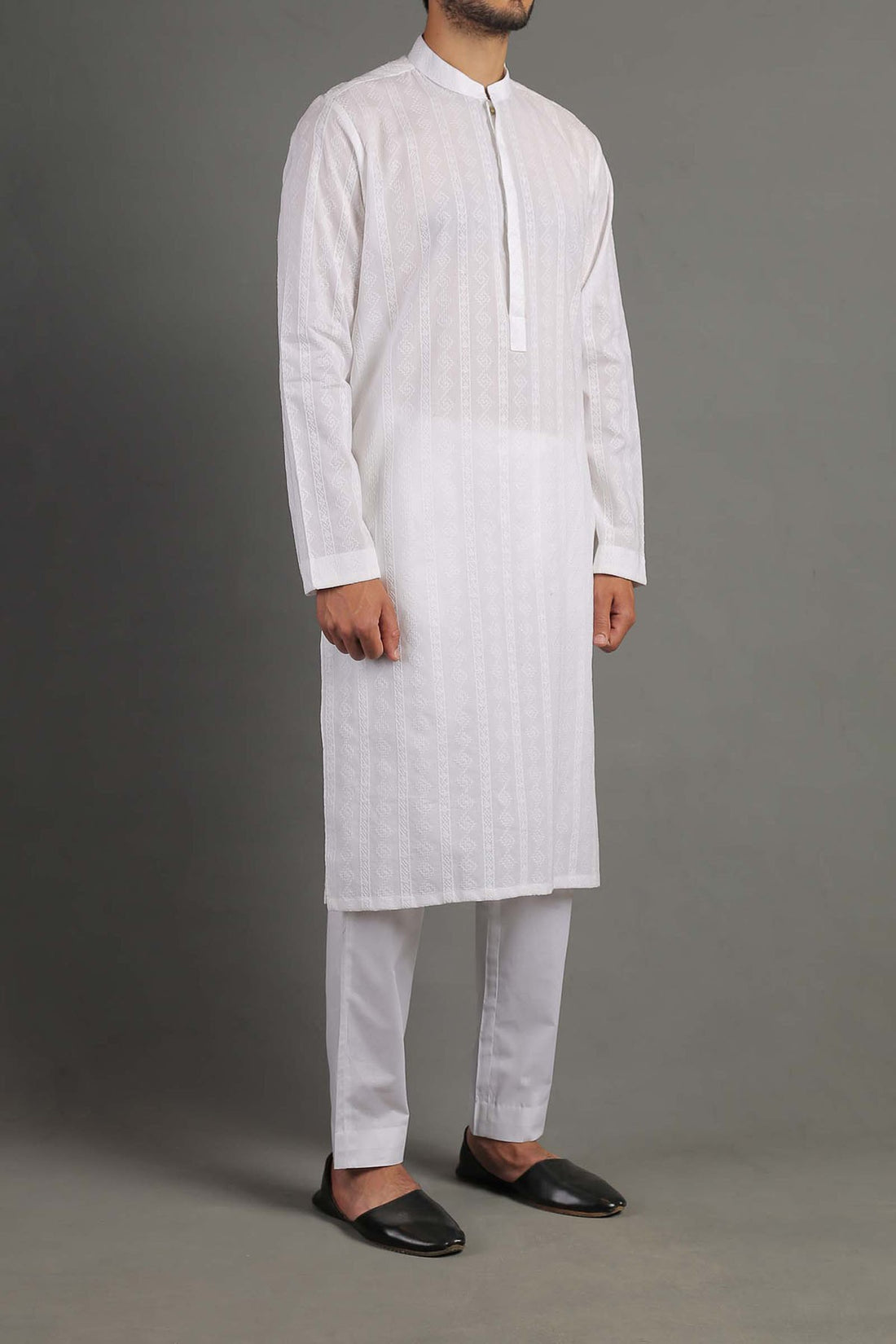 Embroidered Kurta White