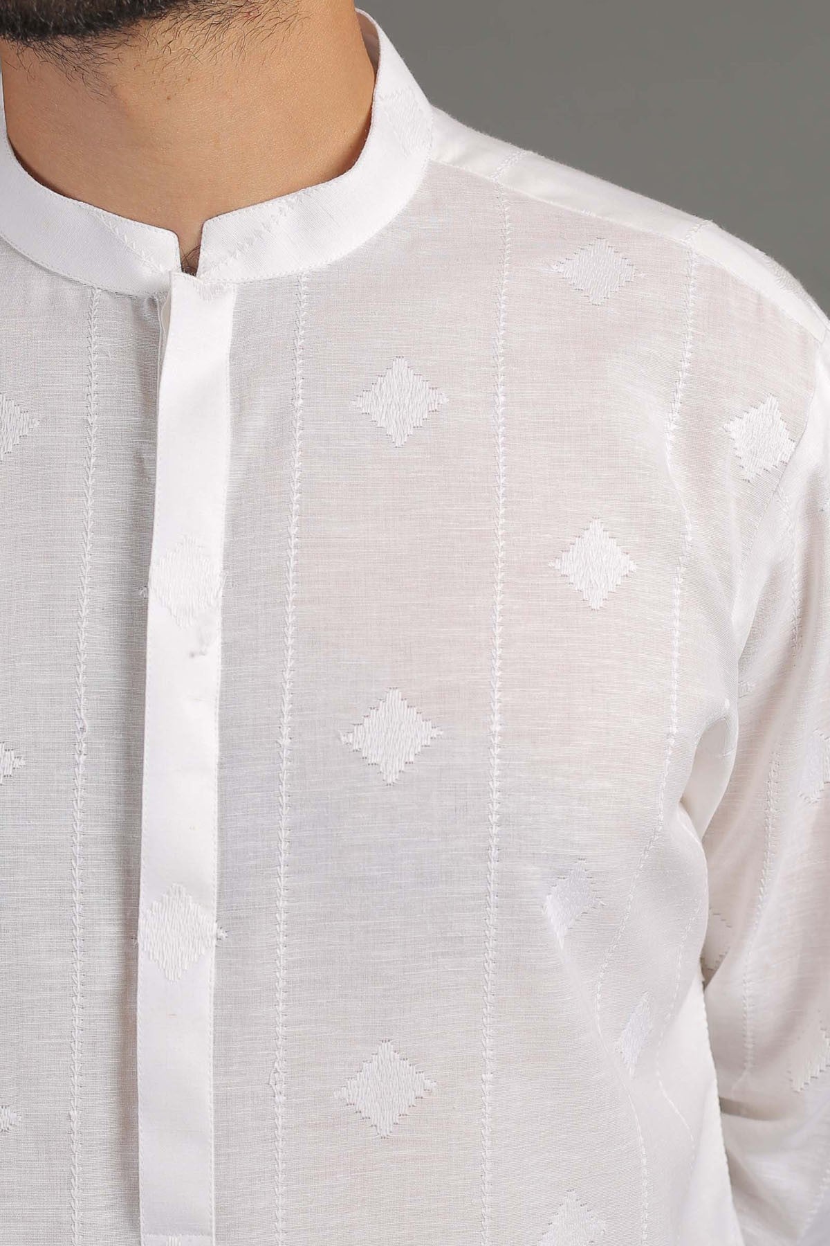 Embroidered Kurta White