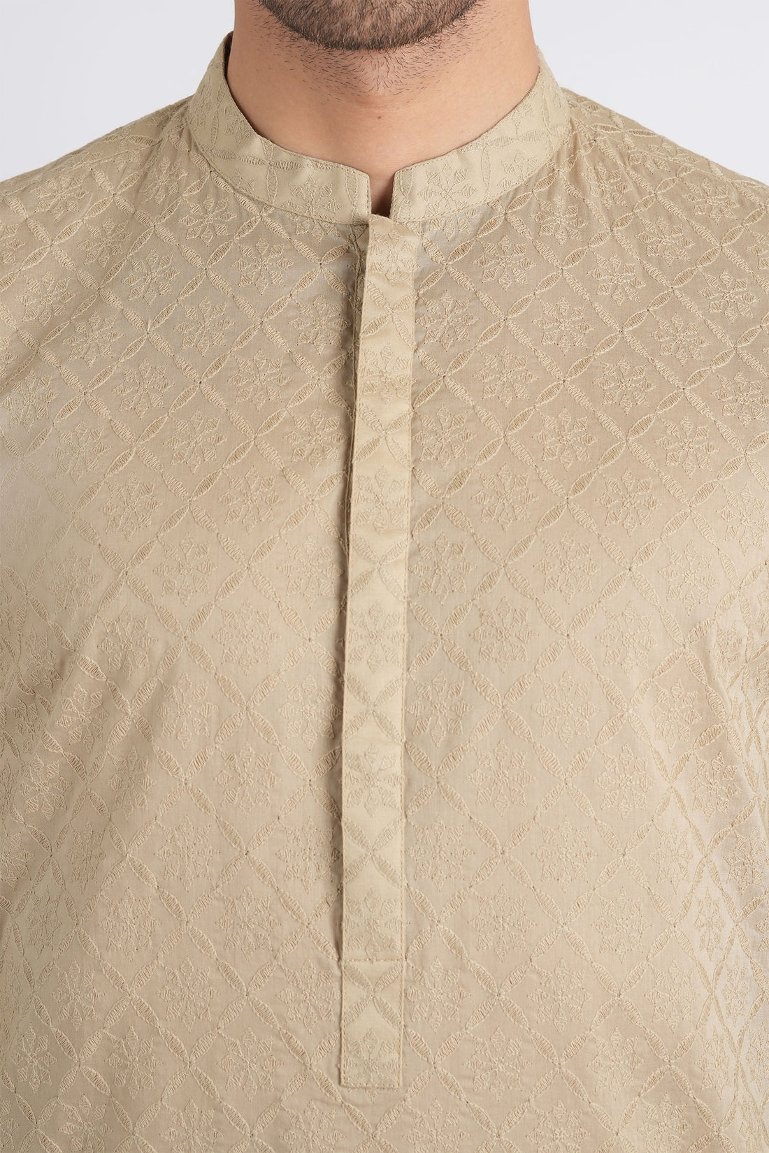 Embroidered-Kurta-Beige