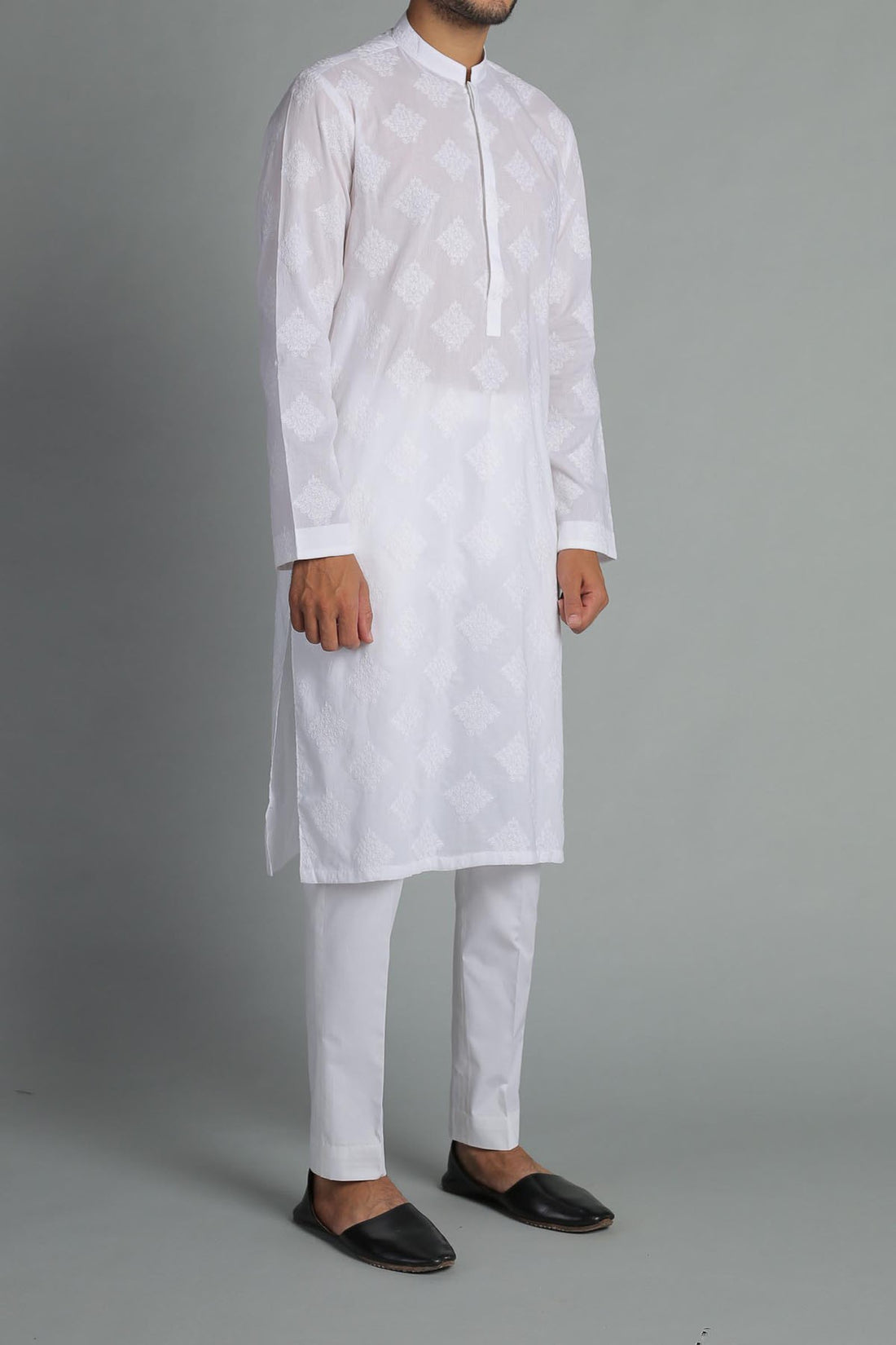 Embroidered Kurta White