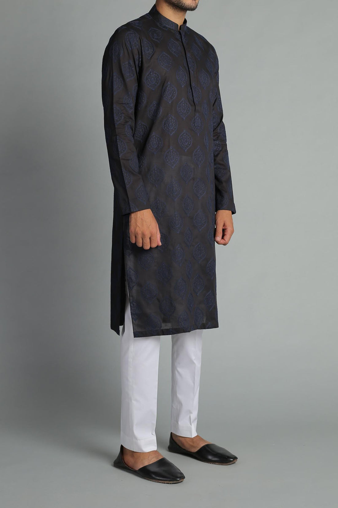 Embroidered Kurta Blue