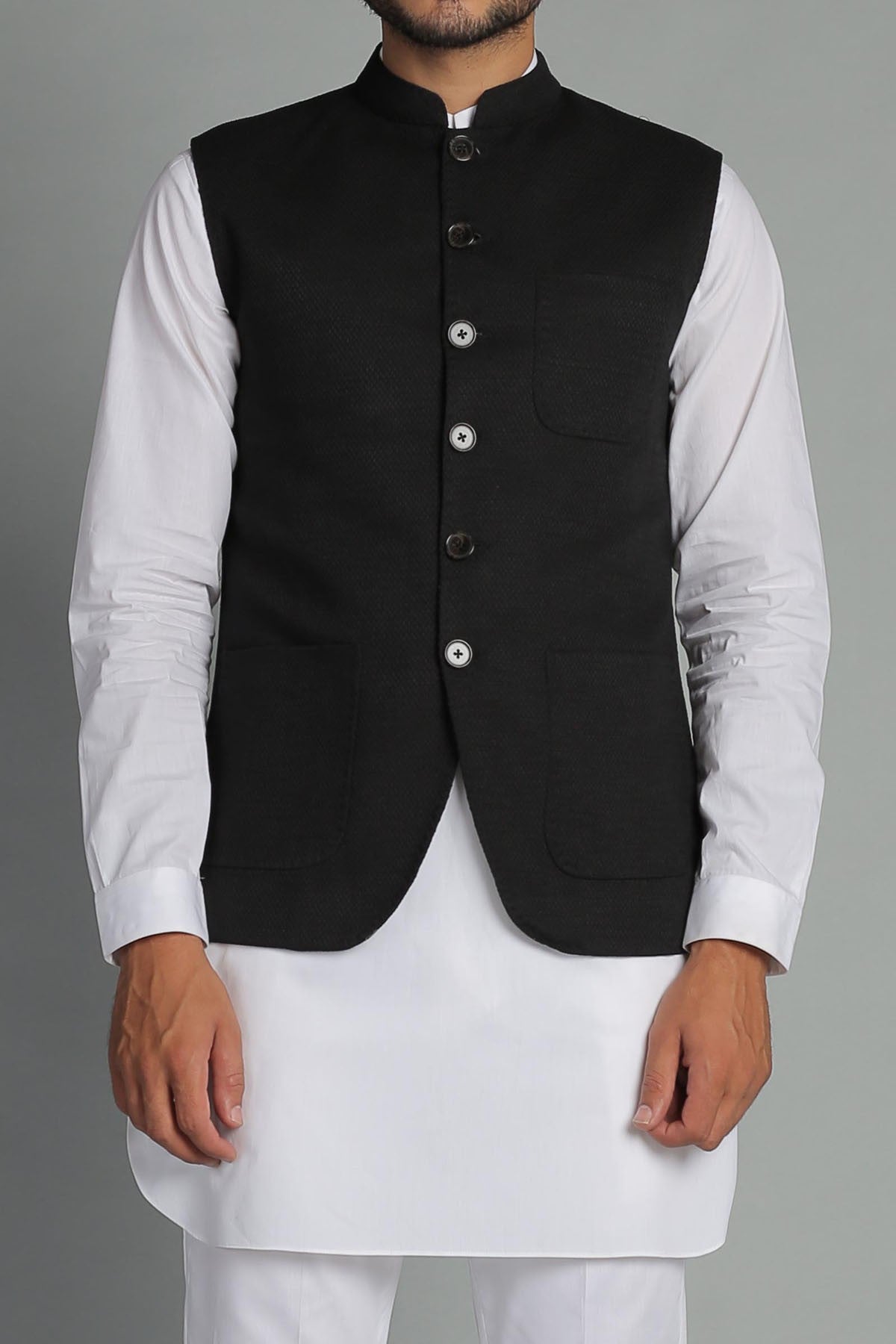 Cotton Waiscoat Black