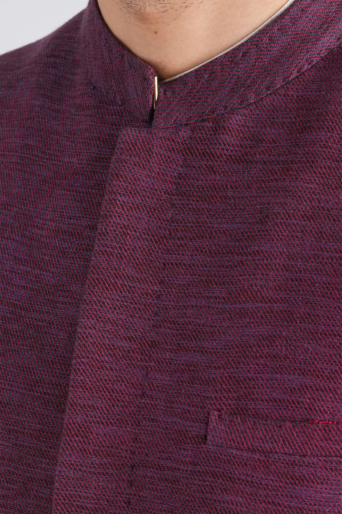 Khaddar-Waistcoat-Maroon