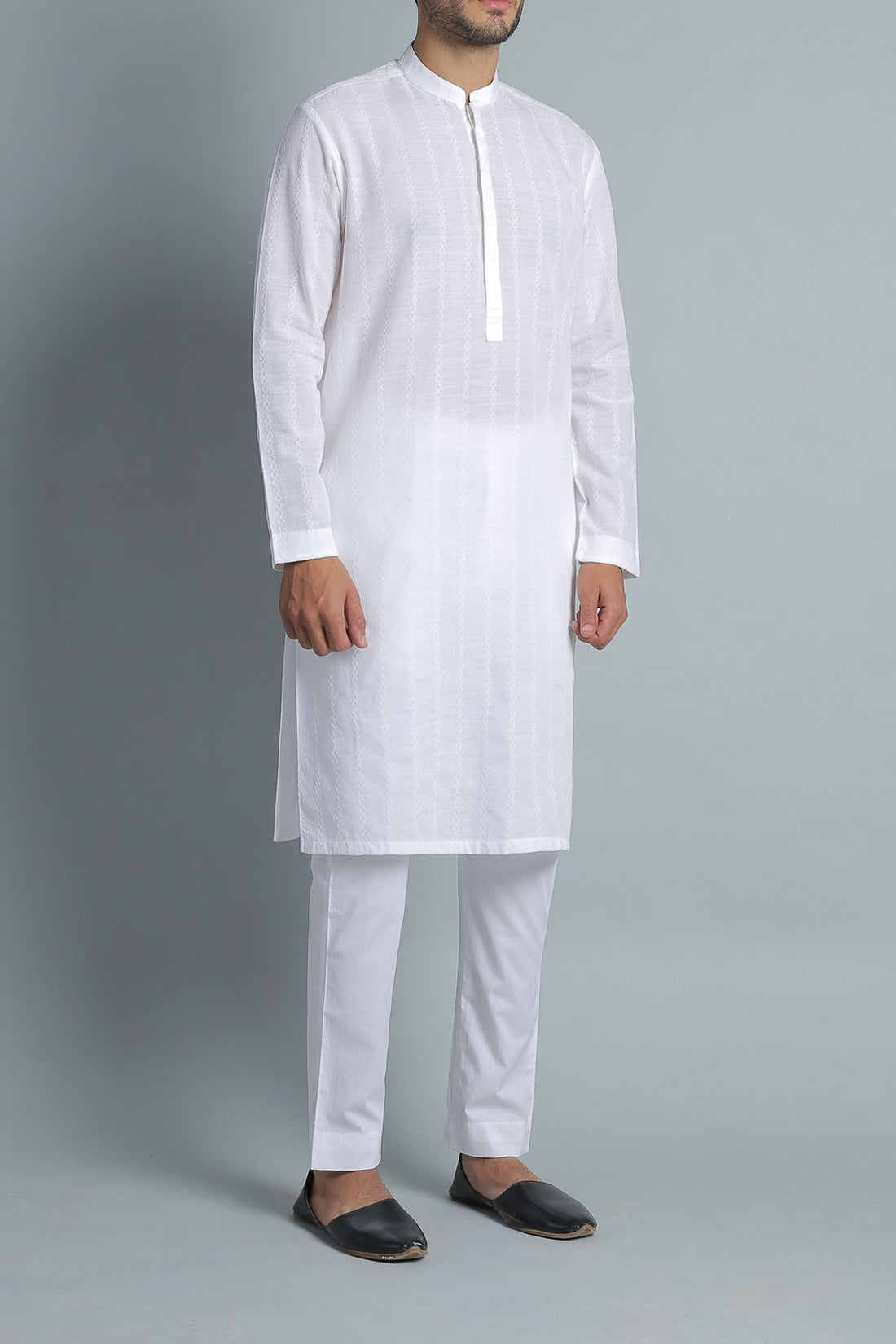 Embroidered Kurta Winter White