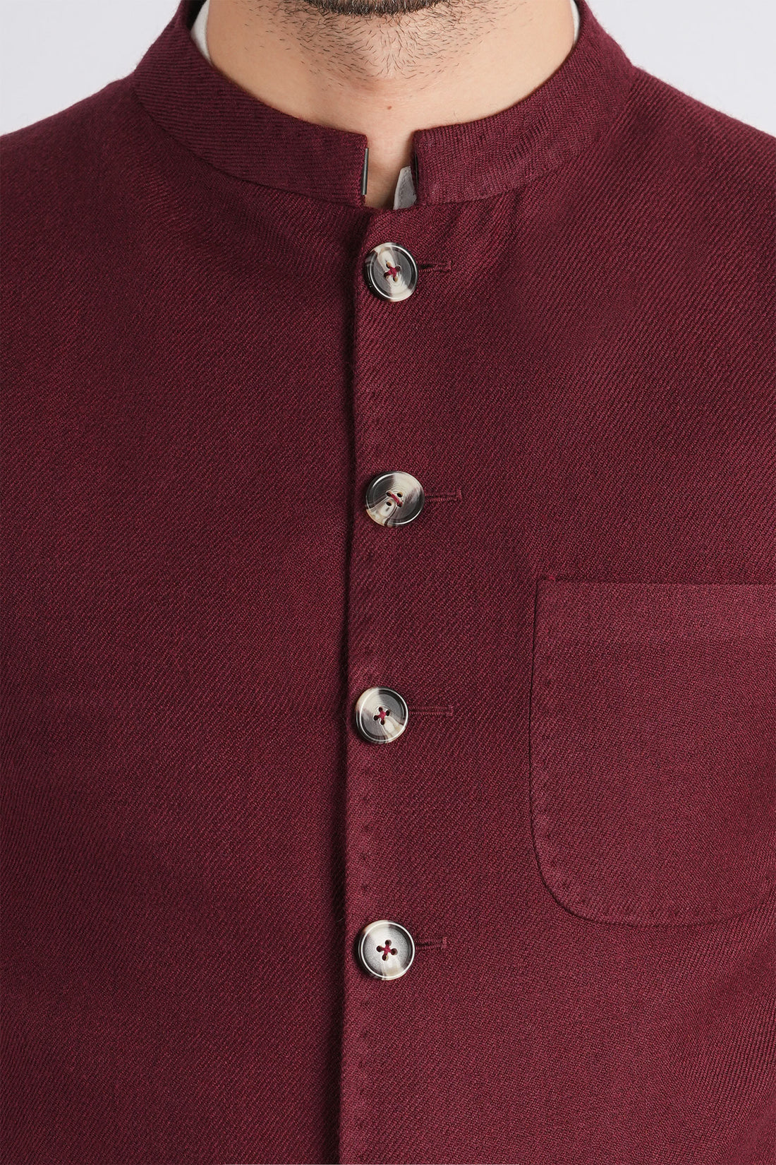 Pashmina-Waistcoat-Maroon
