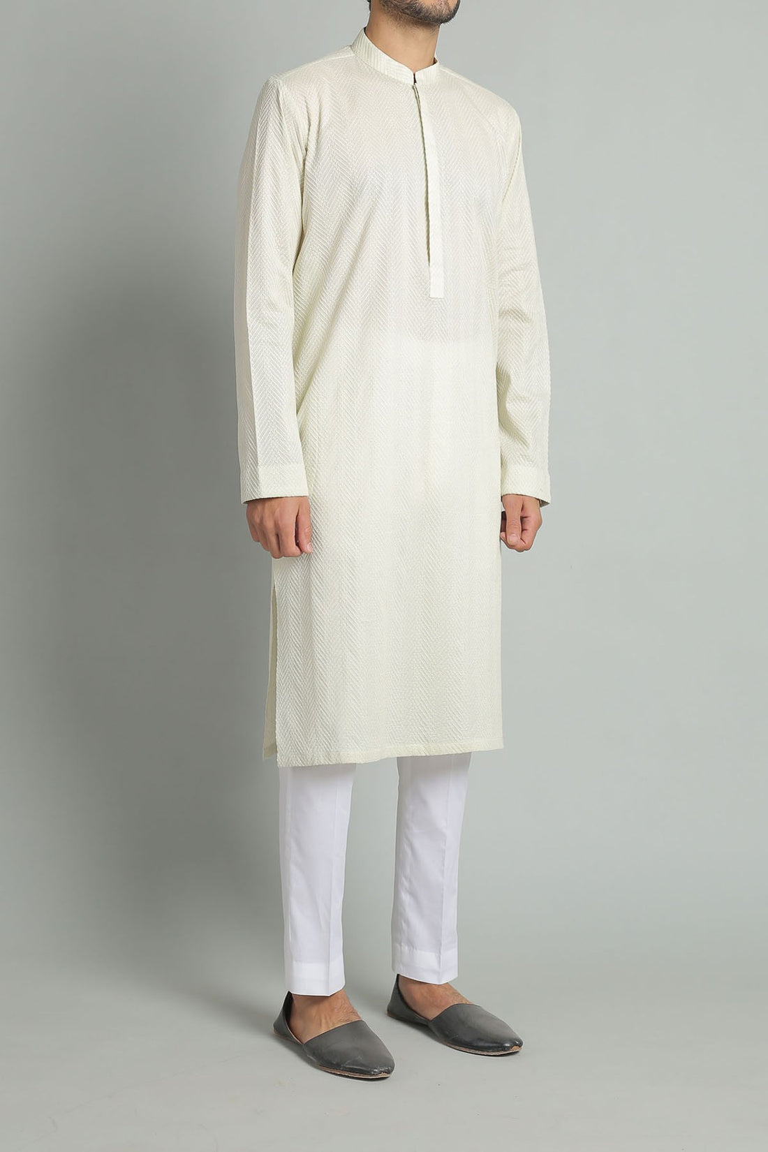 Embroidered Kurta Stone