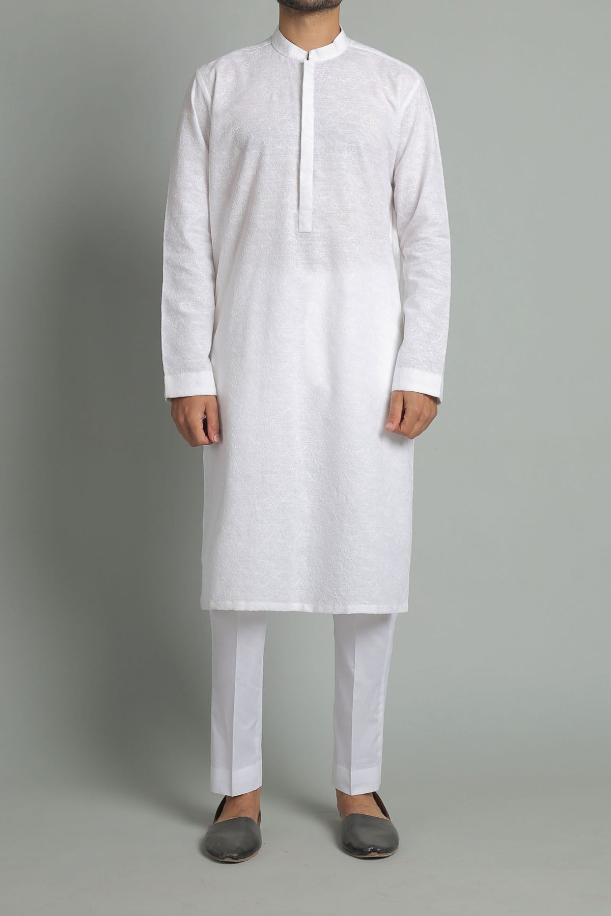 Embroidered Kurta White