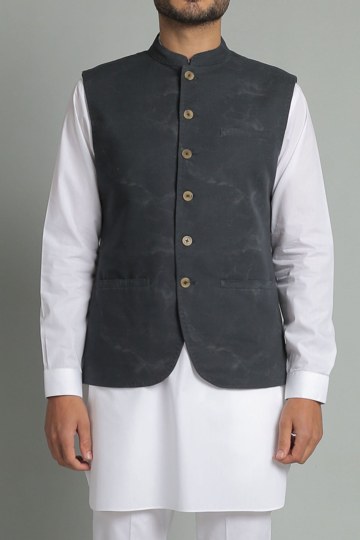 Digital Peinted Waistcoat Green