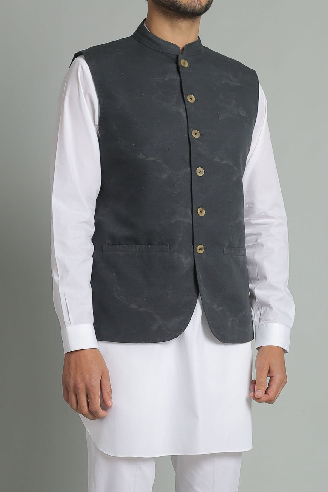 Digital Peinted Waistcoat Green