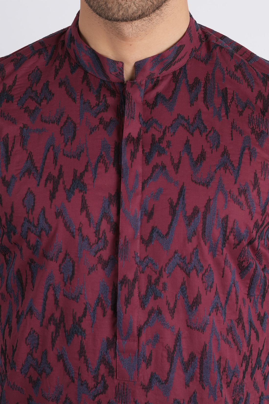 Embroidered-Kurta-Maroon