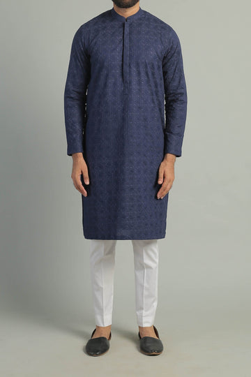 Embroiodered Kurta Blue