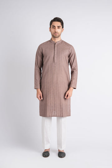 Embroidered-Kurta-Brown