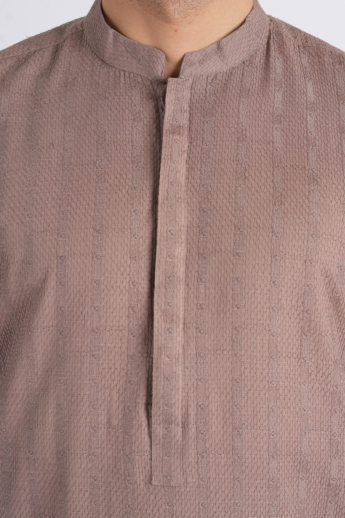 Embroidered-Kurta-Brown