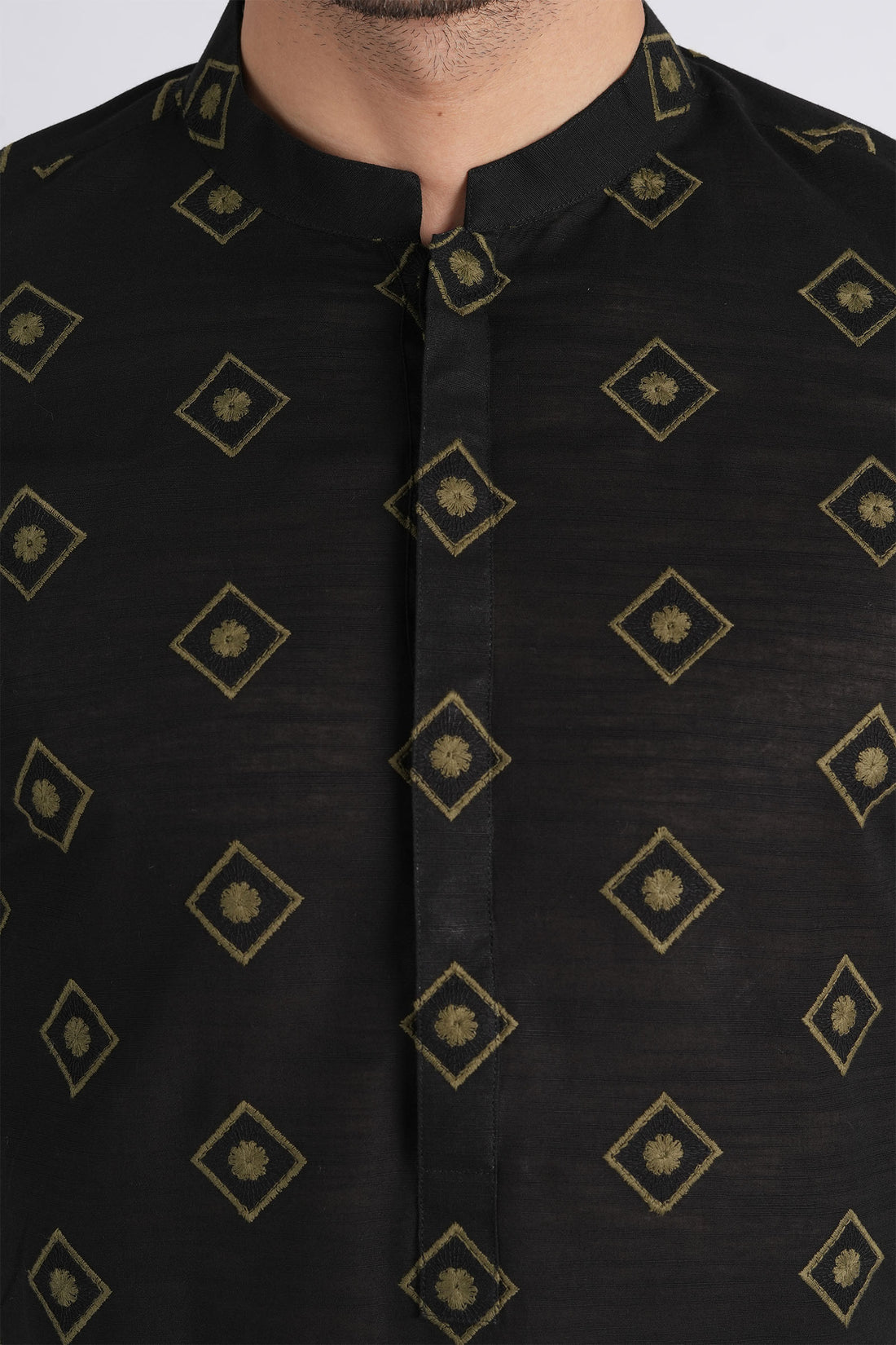 Embroidered-Kurta-Black