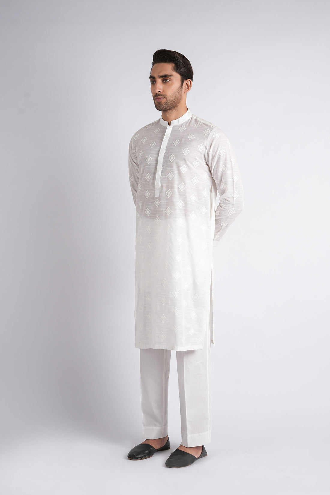 Embroidered-Kurta-White