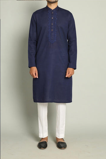 Handmade Kurta Navy Blue