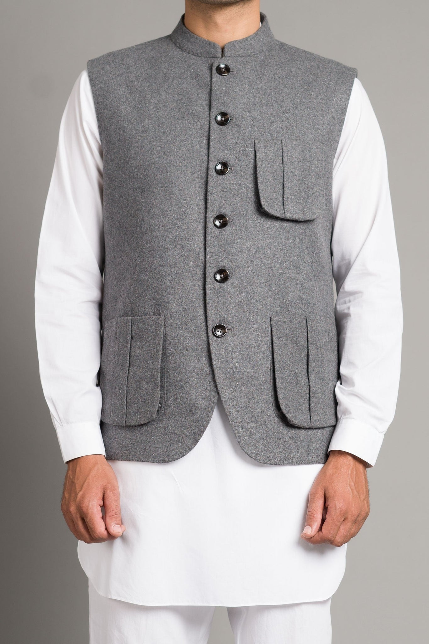 Wool Waiscoat Grey