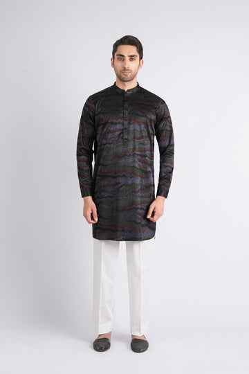 Embroidered-Kurta-Black