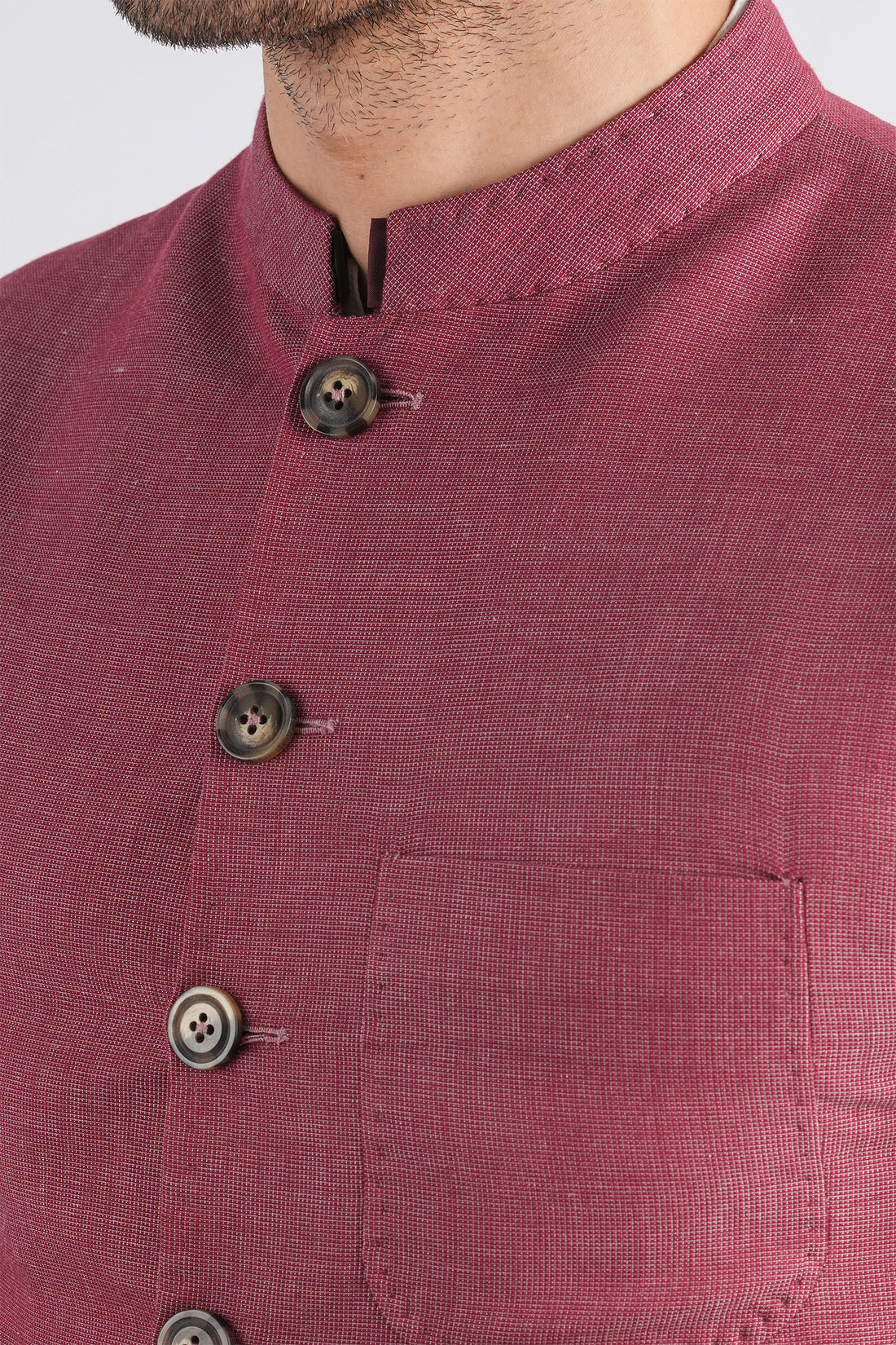 Cotton-Waistcoat-Maroon