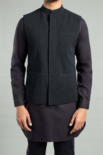 Cotton Waiscoat Black