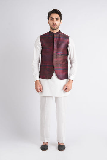 Embroidered-Wasitcoat-Maroon