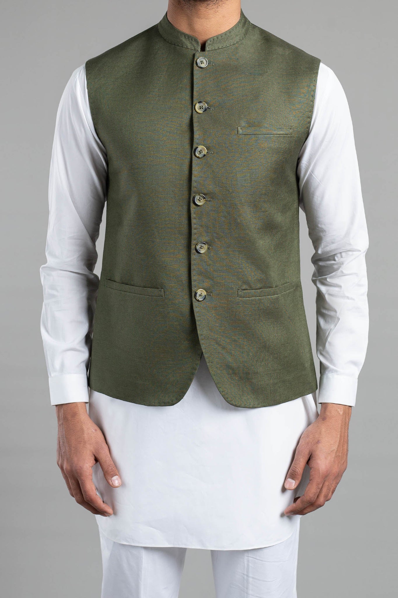 Cotton Waistcoat Green