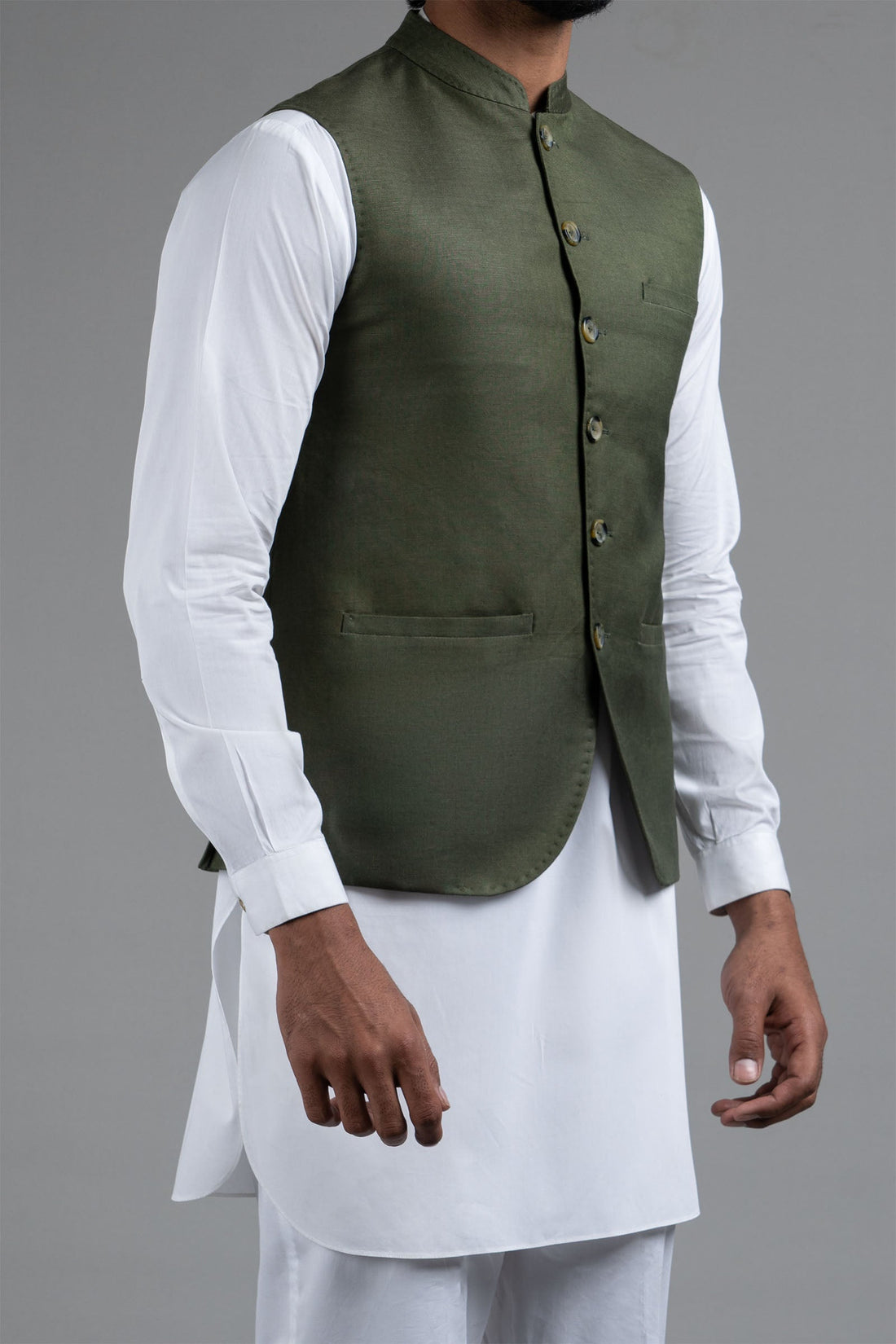 Cotton Waistcoat Green