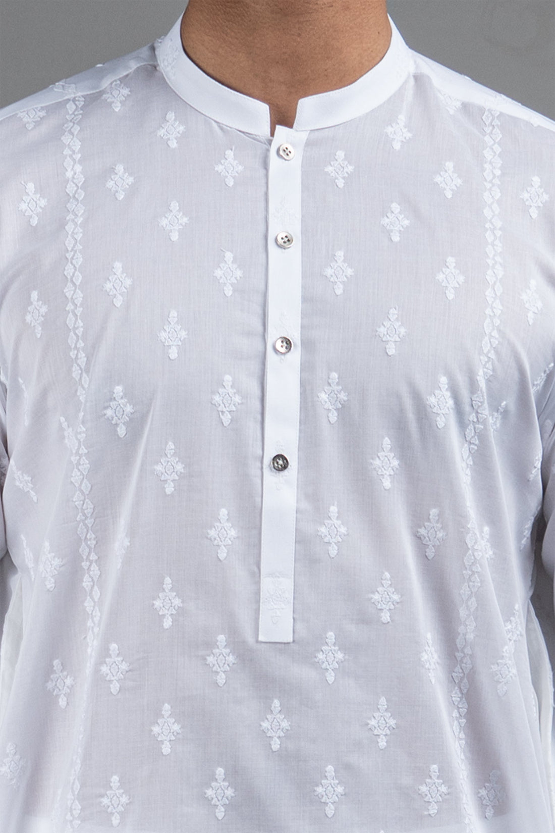 Embroidered Kurta White