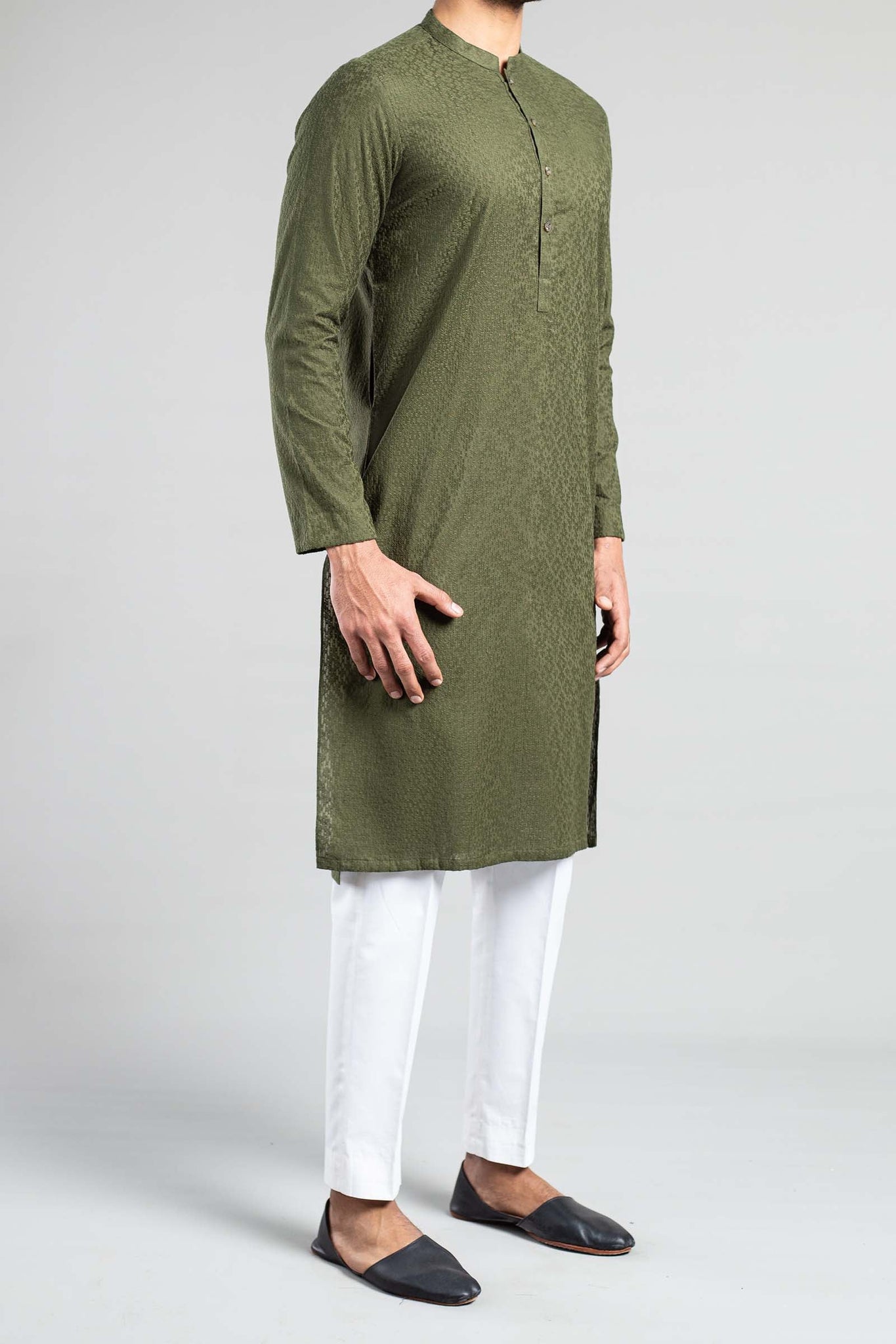 Embroidered Kurta Rdy Green