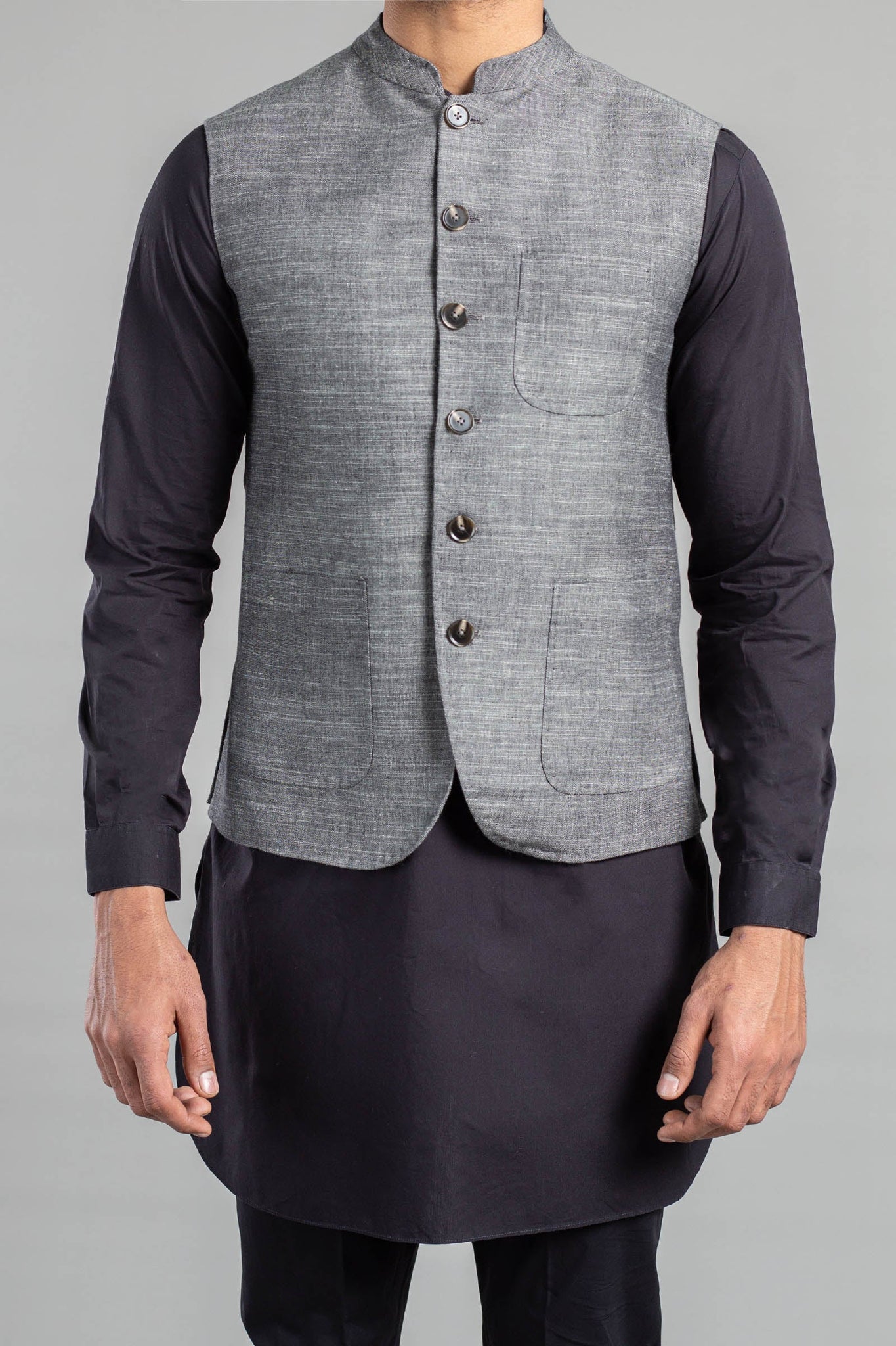 Cotton Waistcoat Grey