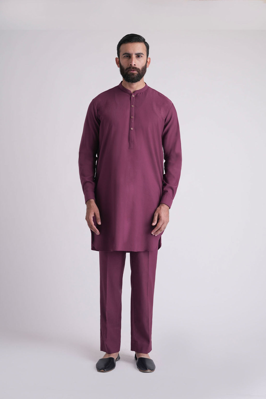 KURTA TROUSER-MAROON