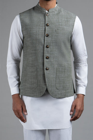 Cotton Waistcoat Green