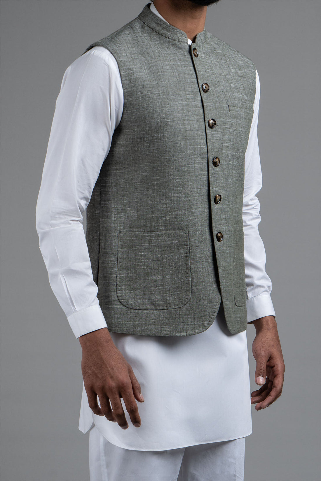 Cotton Waistcoat Green