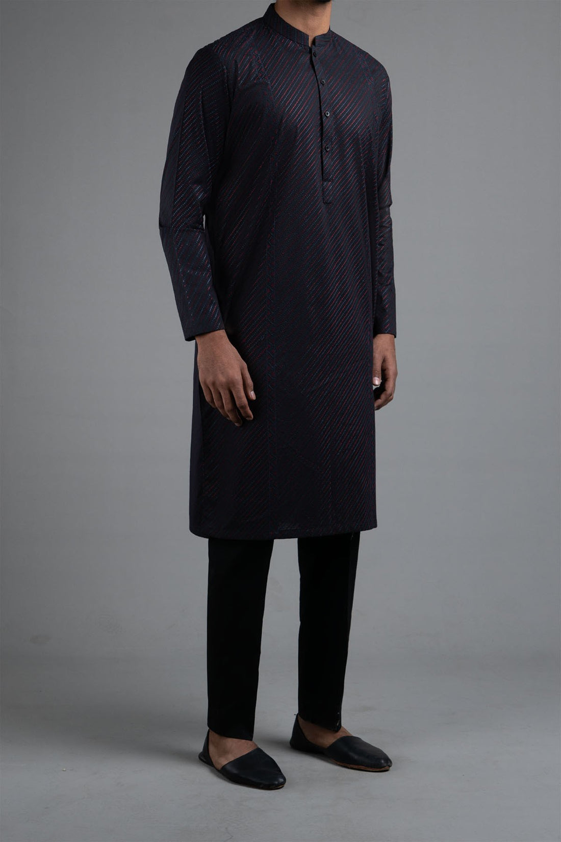 Embroidered Kurta Black